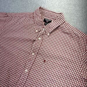 Ralph Lauren Jeans Co Shirt Mens XL Red White Plaid Button Down SS Pocket